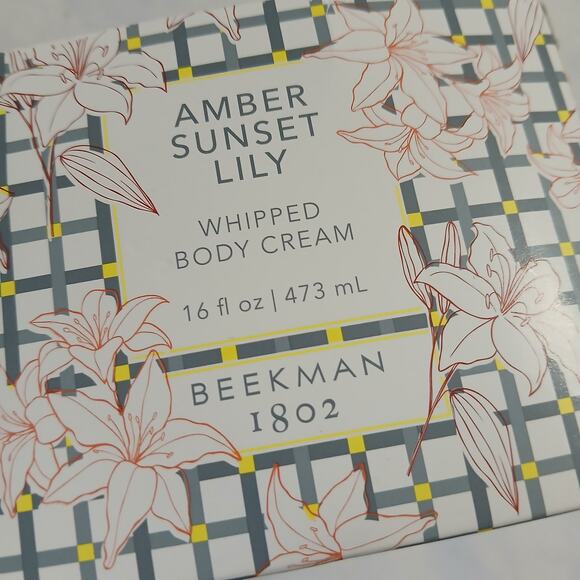 Beekman 1802 Amber Sunset Lily Whipped Body Cream 16oz NiB sealed - Picture 1 of 9